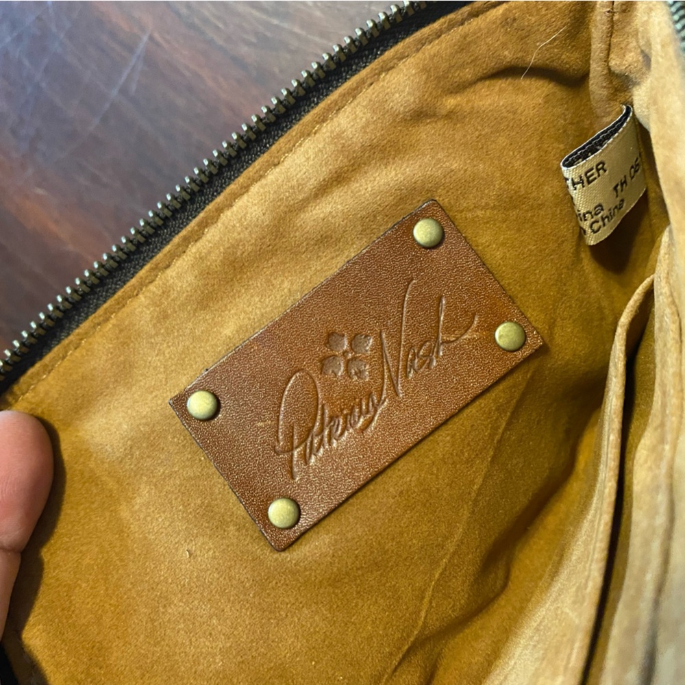Patricia Nash Cognac Leather Wristlet Clutch - Picture 4 of 8